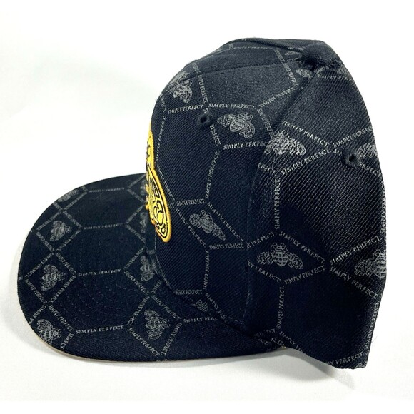 Mitchell & Ness Patron Tequila Bumble Bee Embroidered Snapback Black & Gold Hat - Picture 4 of 9